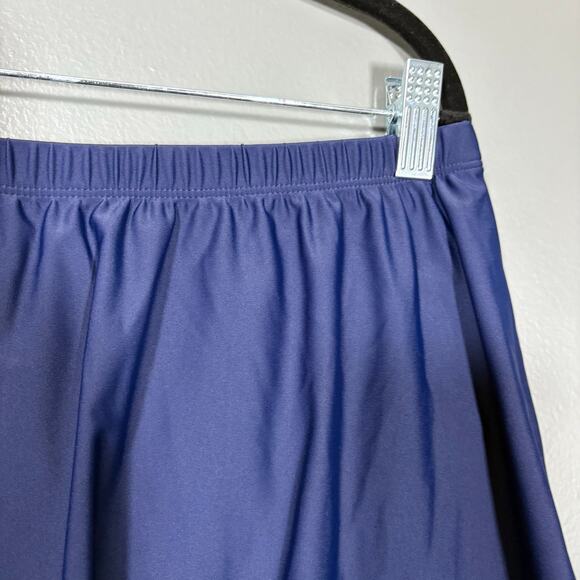 Costa Del Sol Navy Blue Solid Skirted Bikini Bottom - 18 - Women's Plus Size - Picture 2 of 6